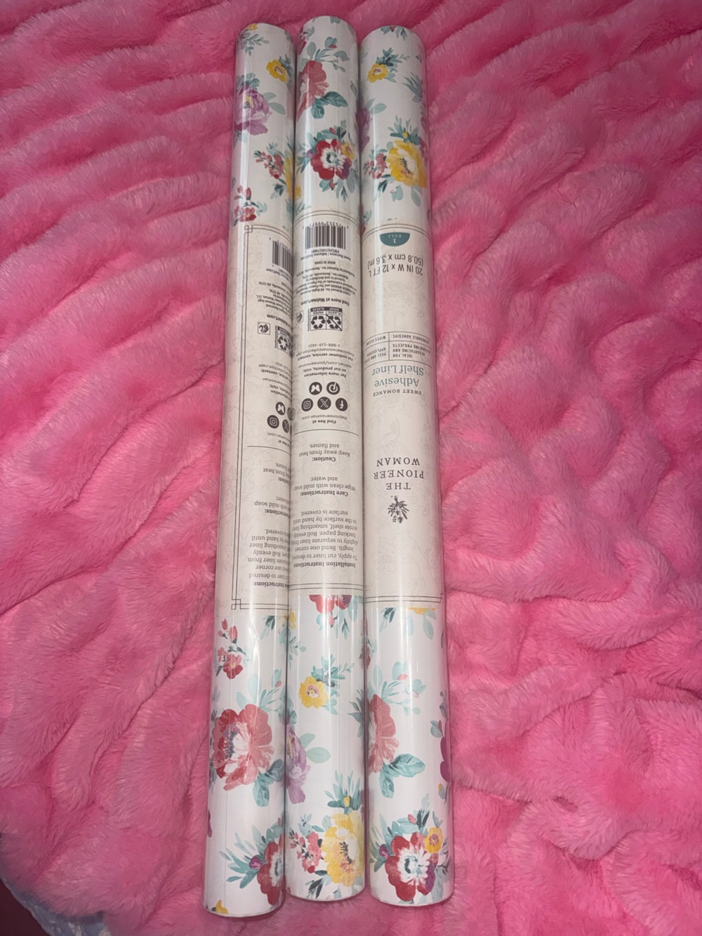 Pioneer Woman Sweet Romance Adhesive Shelf Liner  quantity 3
